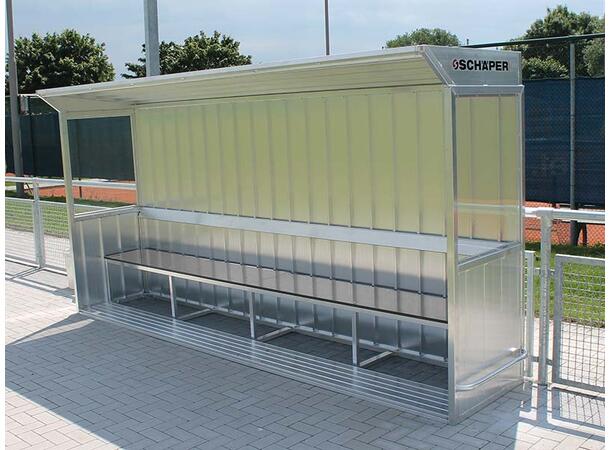 Innbytterbenk 3m - Hel aluminium