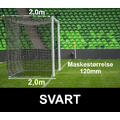 11'er nett fotballmål D:2,0/2,0m Svart 120mm
