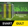 11'er nett fotballmål D: 2,0/2,0m Svart/Gult 120mm
