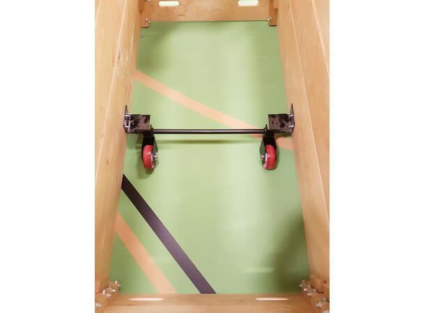 Sprangkasse 5 deler Trapesformet - Med hjul 