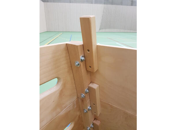 Sprangkasse 6 deler Trapesformet - Med hjul