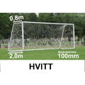 11'er nett fotballmål D: 0,8/2,0m Hvitt 100mm