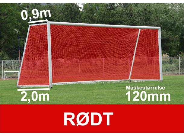 11'er nett fotballmål D: 0,9/2,0m Rødt 120mm