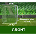 11'er nett fotballmål D: 2,0/2,0m Grønt 100mm