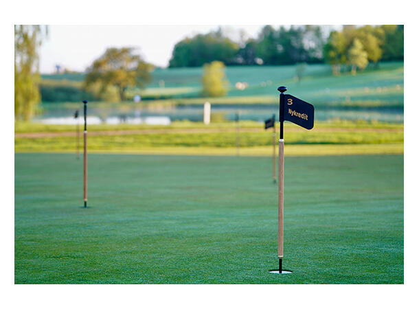 O-Wood flaggstang til puttinggreen 90 cm med O-discs 