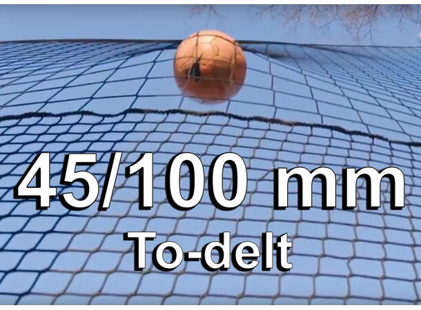 Pakke: Ballfangernett 5x50m delte masker Med stolper og fundamenter 