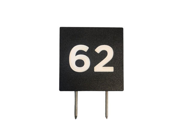 Rectangle Recycled PVC Tee Marker 15x15 cm, dobbeltsidig 