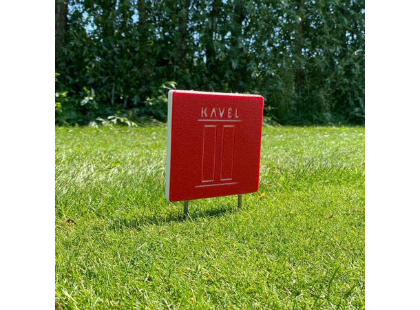 Rectangle Recycled PVC Tee Marker 15x15 cm, dobbeltsidig 
