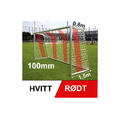 5'er nett fotballmål D: 0,9/2,0 m Rødt/hvitt 100mm