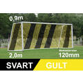 11'er nett fotballmål D: 0,9/2,0m Svart/Gult 120mm