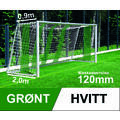 7'er nett fotballmål D: 0,9/2,0m Grønt/hvitt 120mm